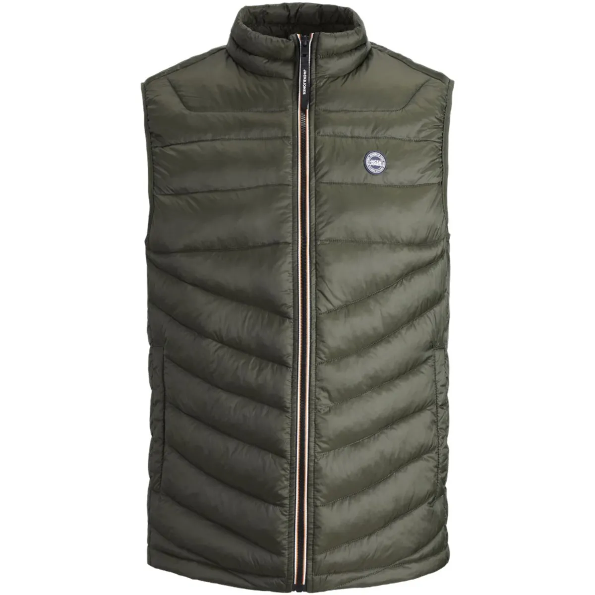 12211790 JJEHERO BODYWARMER COLLAR NOOS ROSIN CONTRAST ZIP