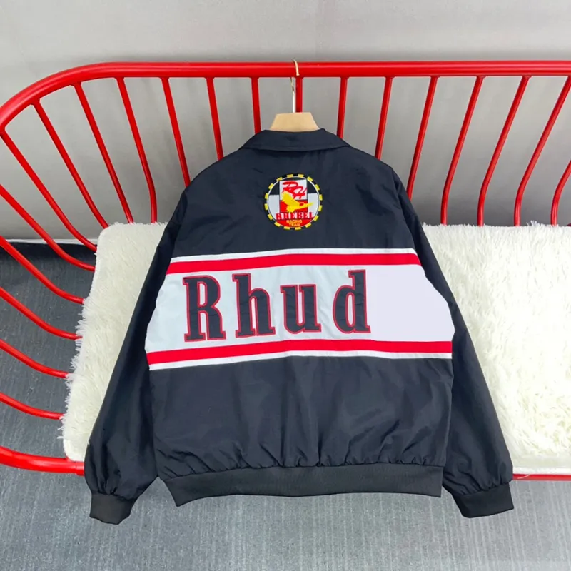 22FW Otoño Invierno Hombres Mujeres High Street Ropa exterior A prueba de viento Emblema Patchwork Chaqueta Abrigo