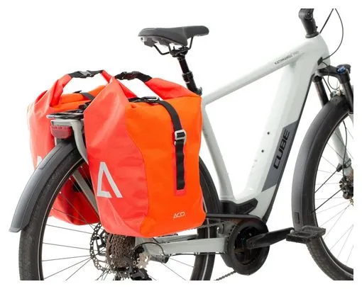 Acid Par de Bolsas para Bicicleta Acid City 20/2 RT SMLink 40L (2x20L) Rojo Llama Naranja