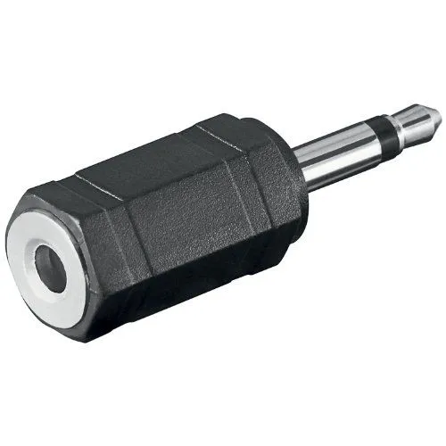 Adaptador Audio Jack  3.5 Estereo A Mono  Negro