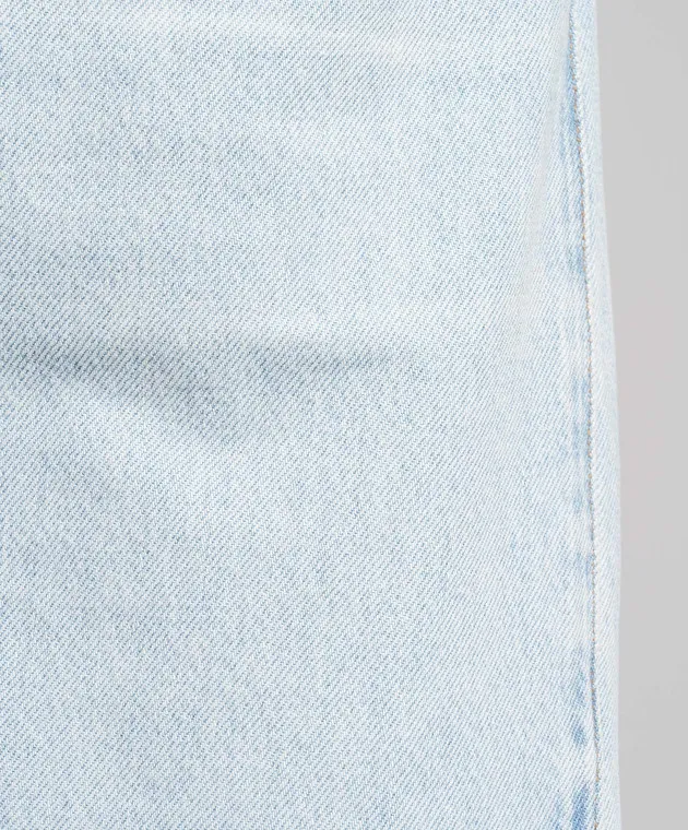 AGOLDE Astrid blue denim skirt with slits