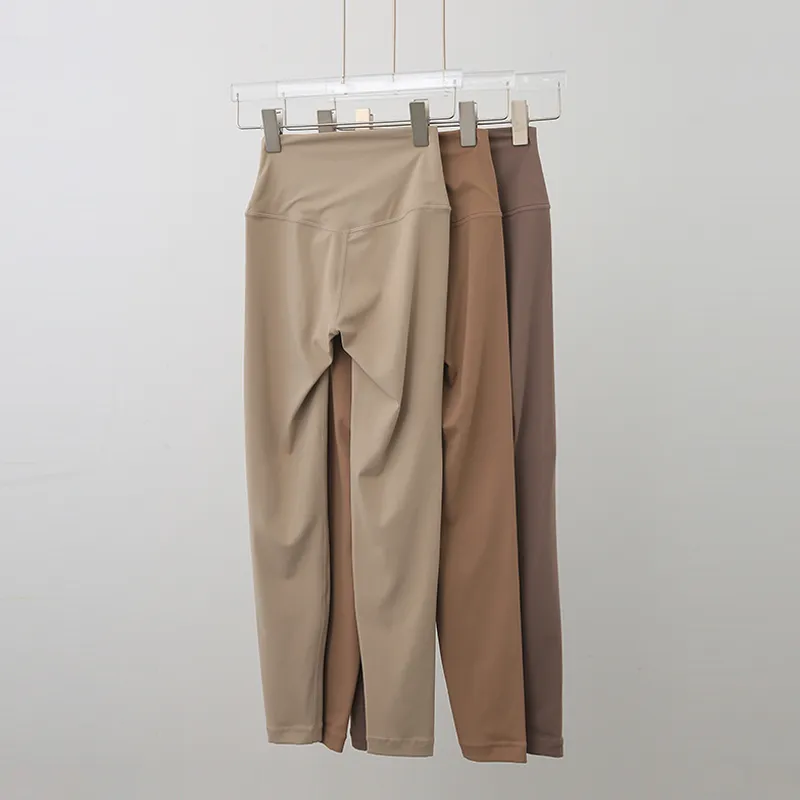 AL0LULU Leggings con logo para mujer Pantalones de yoga Nuls Pantalones deportivos de cintura alta