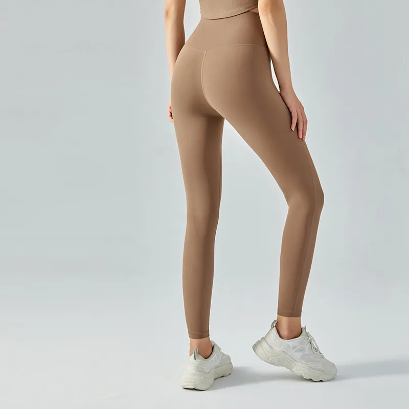 AL0LULU Leggings con logo para mujer Pantalones de yoga Nuls Pantalones deportivos de cintura alta