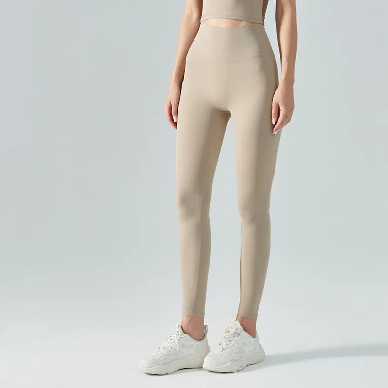 AL0LULU Leggings con logo para mujer Pantalones de yoga Nuls Pantalones deportivos de cintura alta