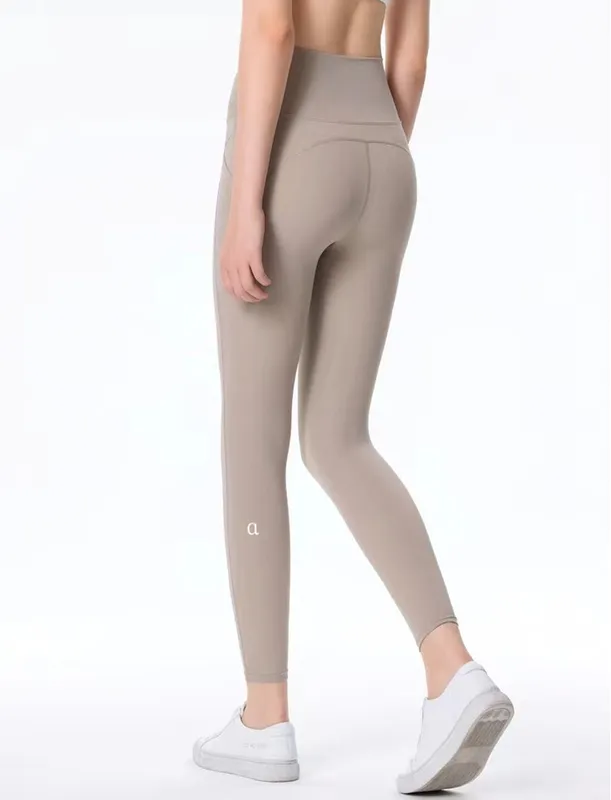 AL9507 Leggings para mujeres Pantalones de yoga noveno con bolsillos Fitness Legging suave de la cintura alta al elevador