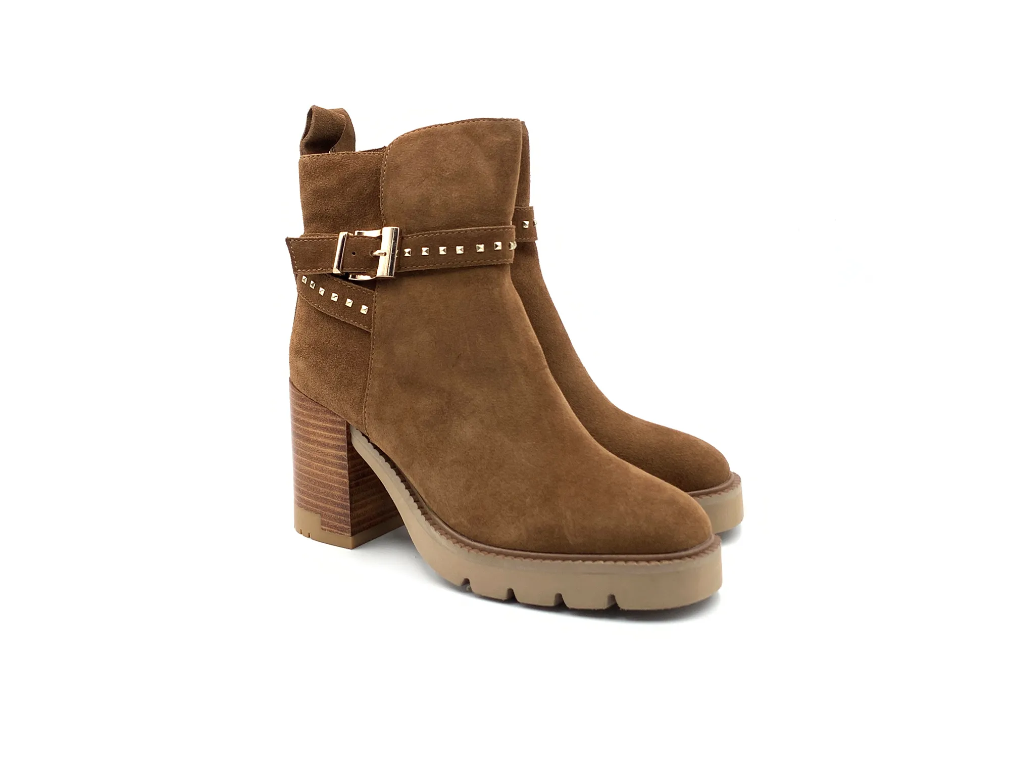 Alma En Pena I22bl2052 Botin Serraje Tacon 8 Camel Mujer