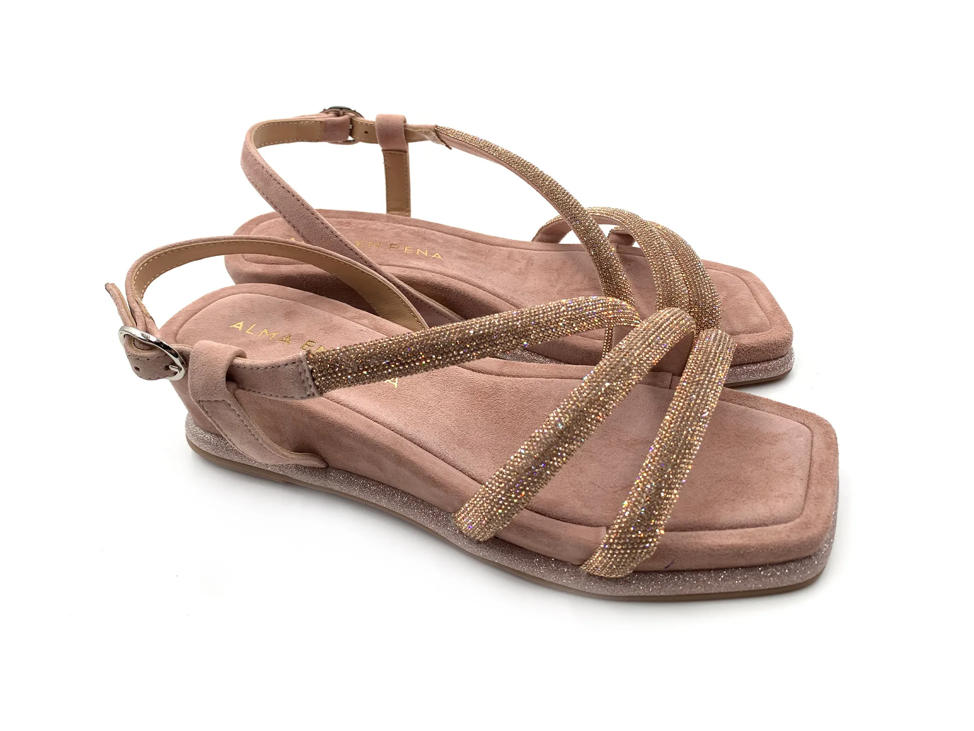 Alma En Pena V240735 Sandalia Suede Old Pink Mujer