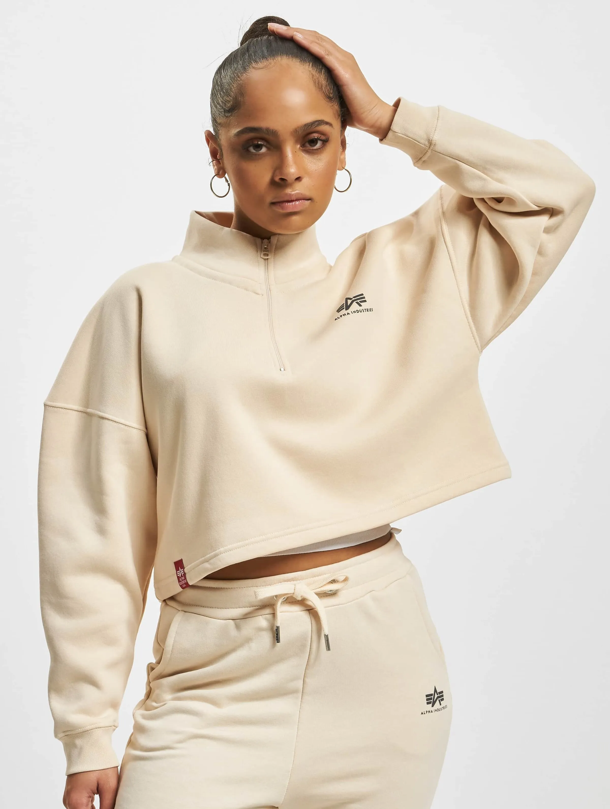 Alpha Industries  Half Zip Cropped