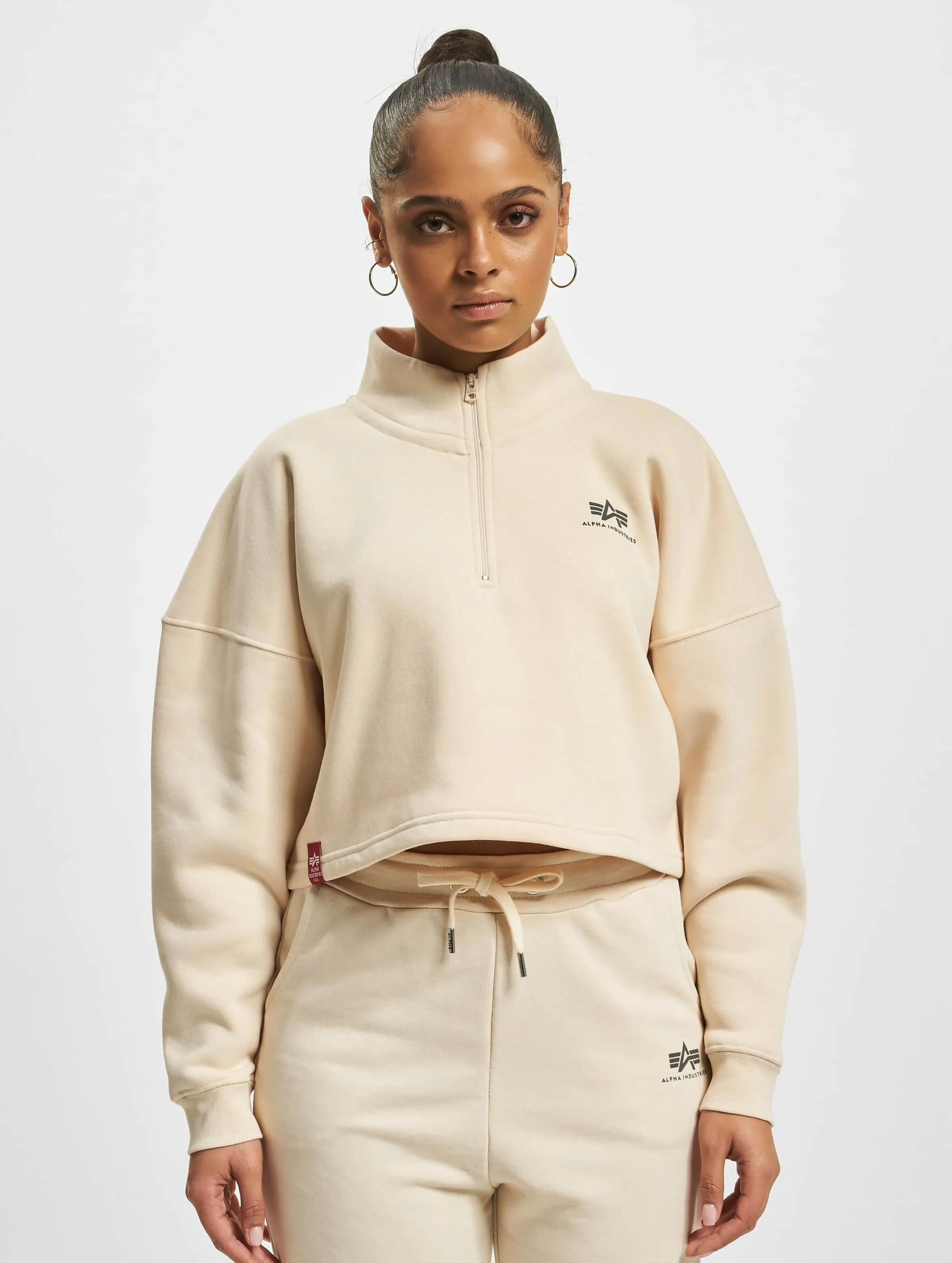 Alpha Industries  Half Zip Cropped