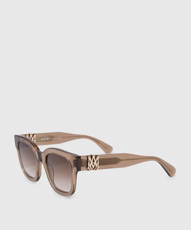 AMIRI Brown MA sunglasses with logo