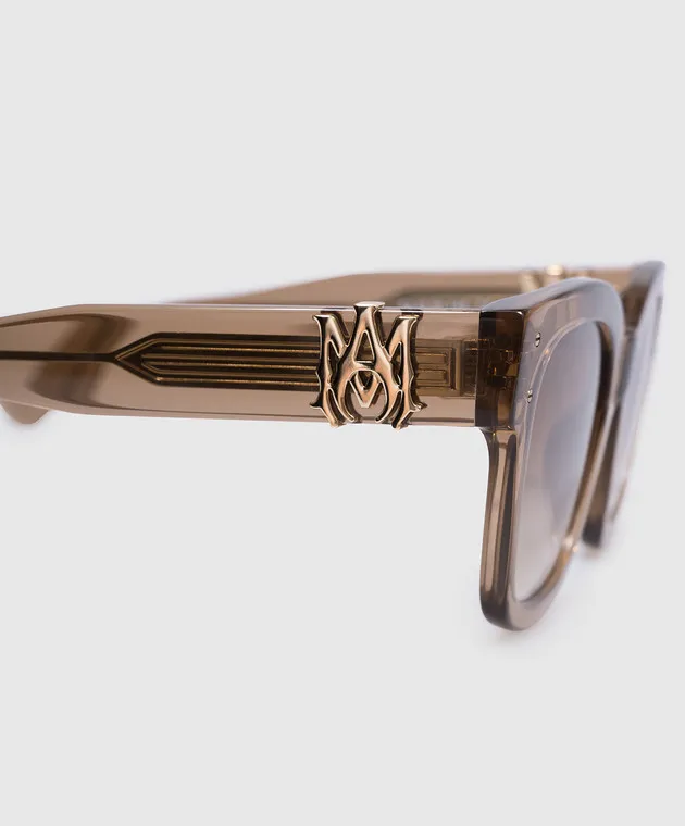 AMIRI Brown MA sunglasses with logo