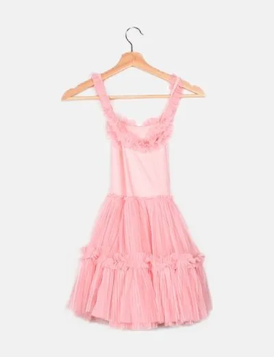 Angel's face Vestido plisado rosa