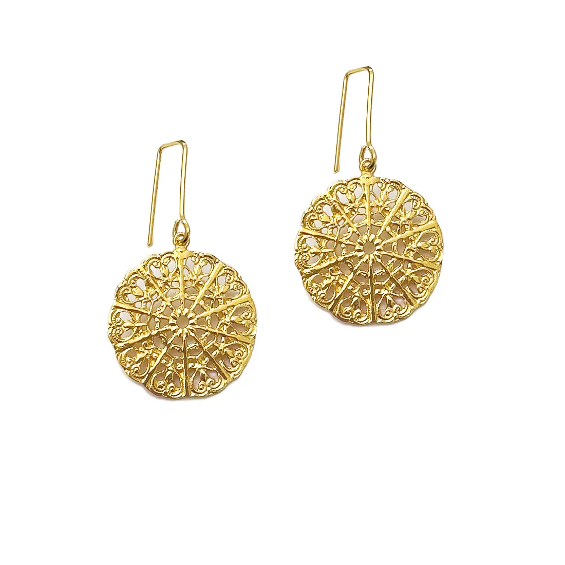Aretes Redondos Mandala Oro