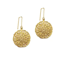 Aretes Redondos Mandala Oro