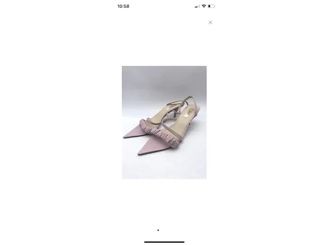Autre Marque ELLEME Sandalias T.UE 40 cuero Púrpura 