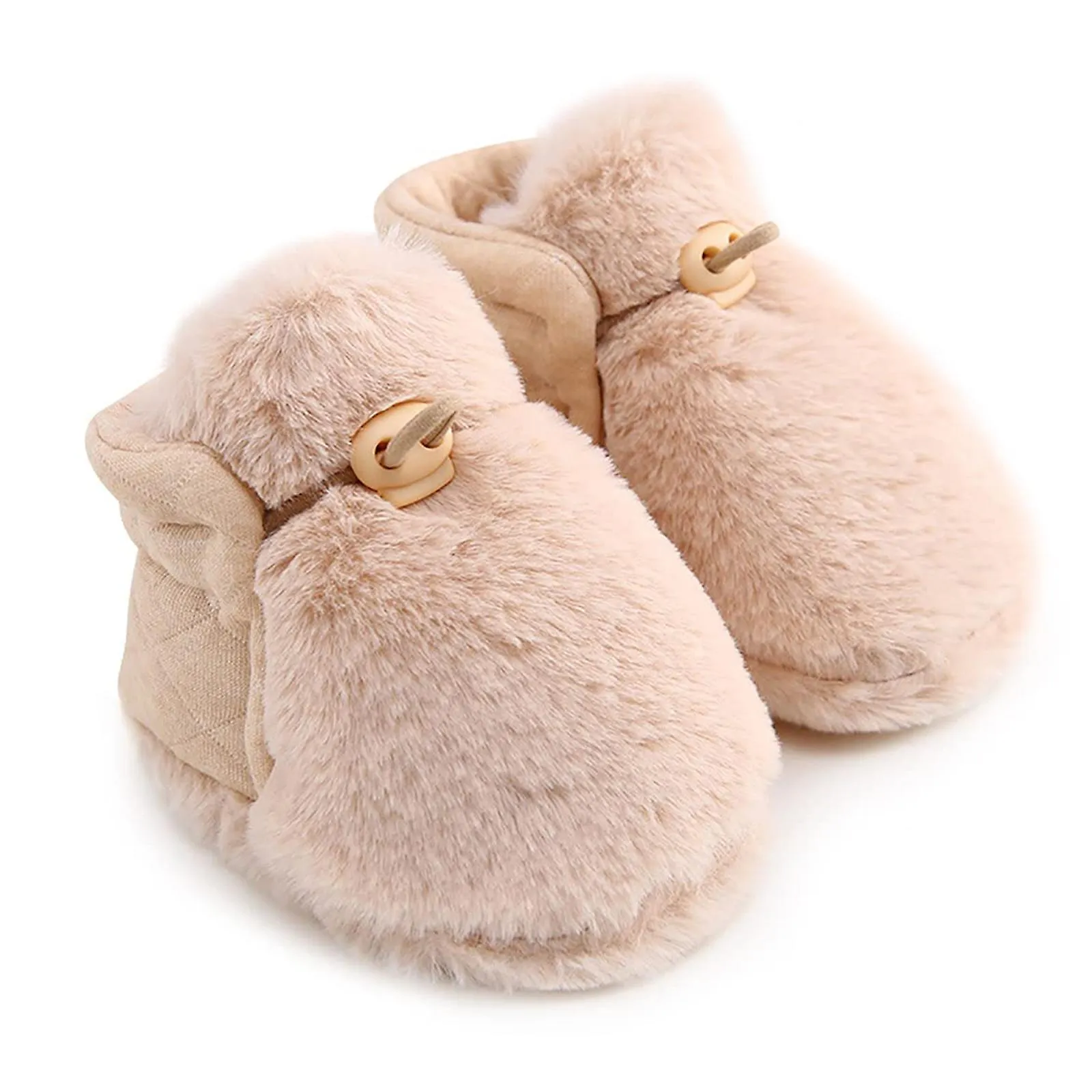 BABY CARTOON PLUSH COTTON TODDLER SHOES, BABY BOYS GIRLS ANTISLIP SOFT SOLE WARM WINTER BOOTIES SHOES