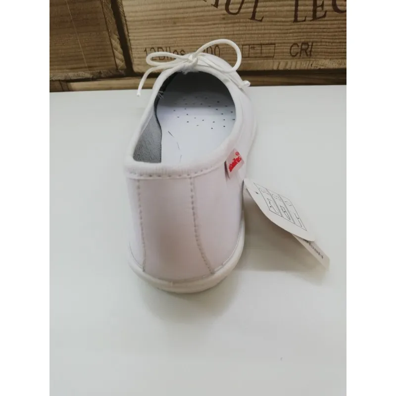 Bailarina De Piel Lavable Blanco TITANITOS 10050