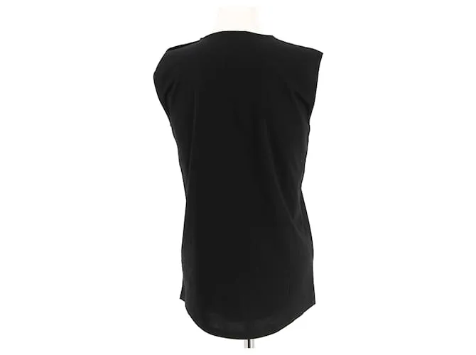 BALMAIN Tops T.fr 38 Algodón Negro 