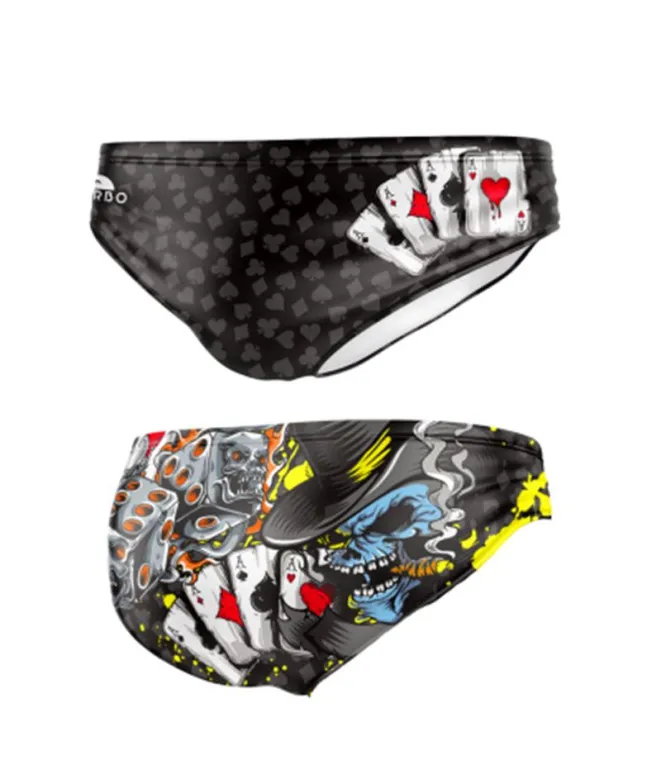 Bañador de Waterpolo Turbo Fire Dice Negro Hombre
