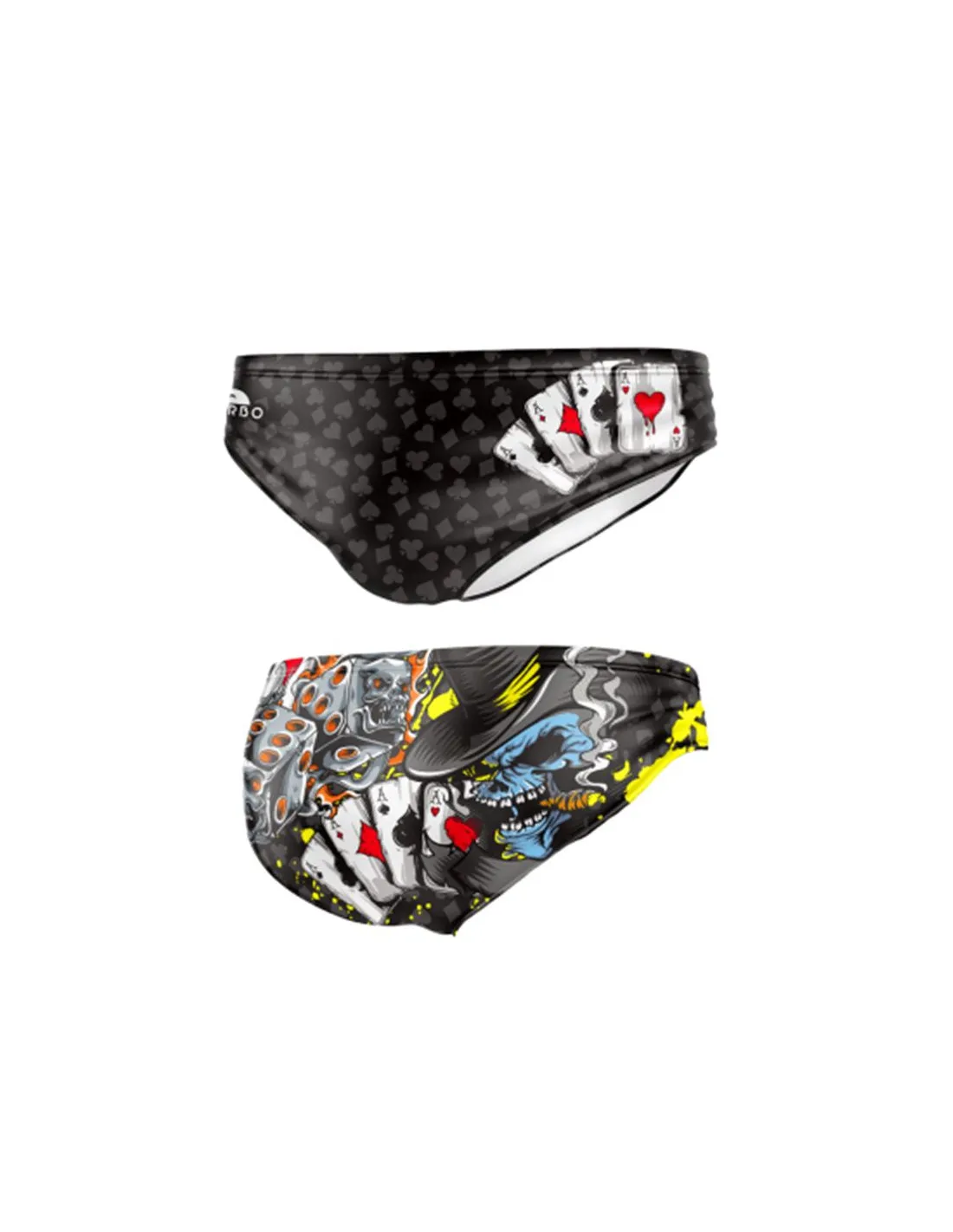 Bañador de Waterpolo Turbo Fire Dice Negro Hombre