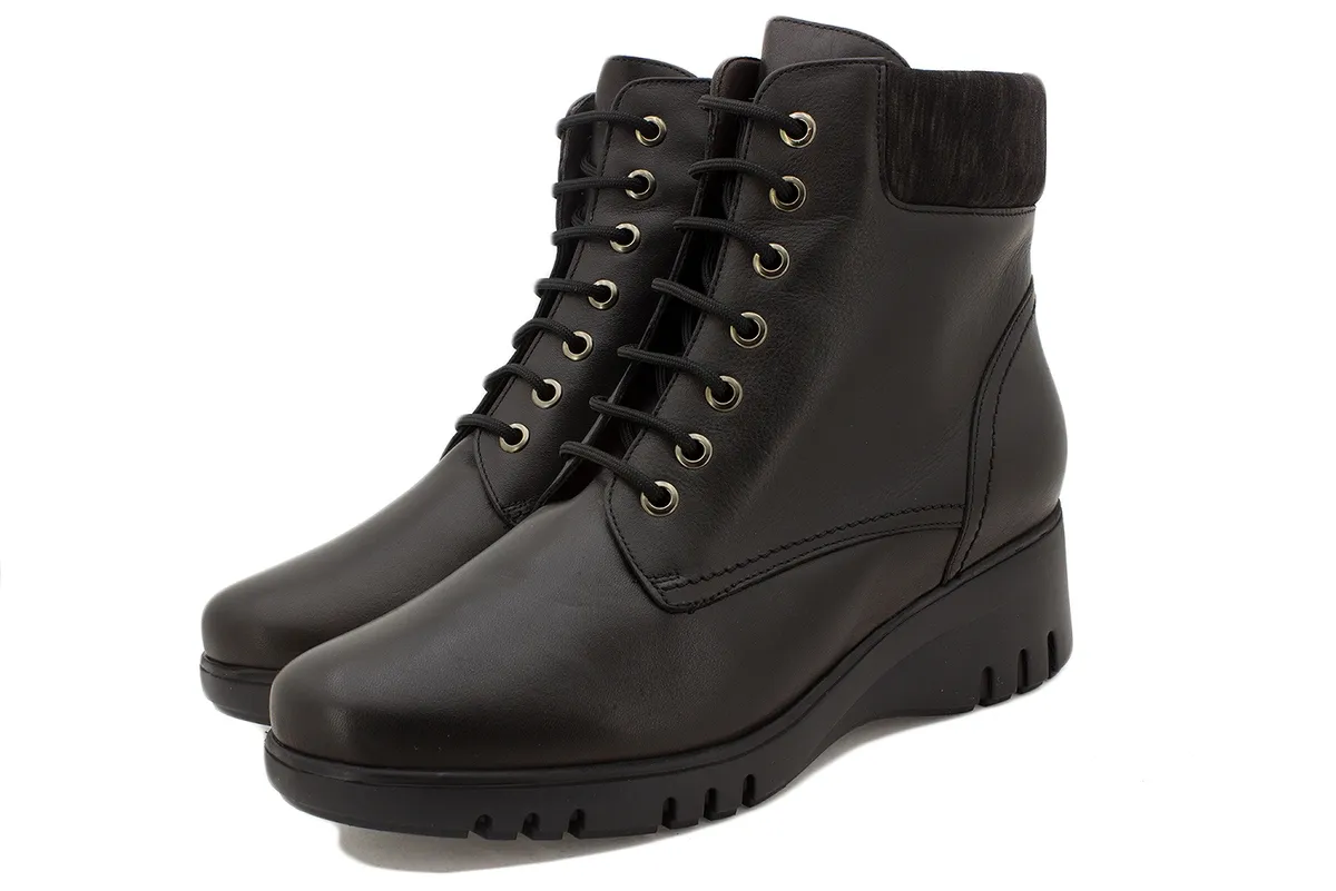 Black Leather Ankle boot