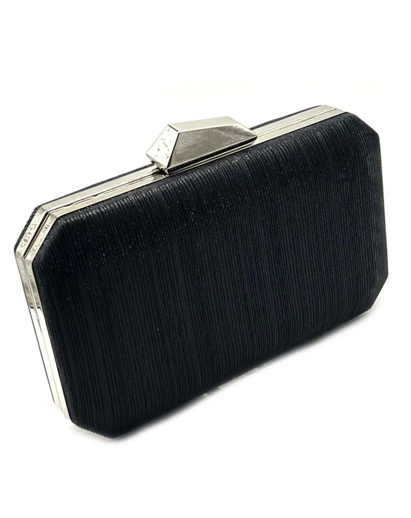 BOLSOS DE FIESTA NEGROS CON ORIGINAL DISEÑO GEOMETRICO