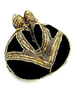 BOLSOS FIESTA ORIGINALES NEGROS Y DORADOS ESTILO BOMBONERA