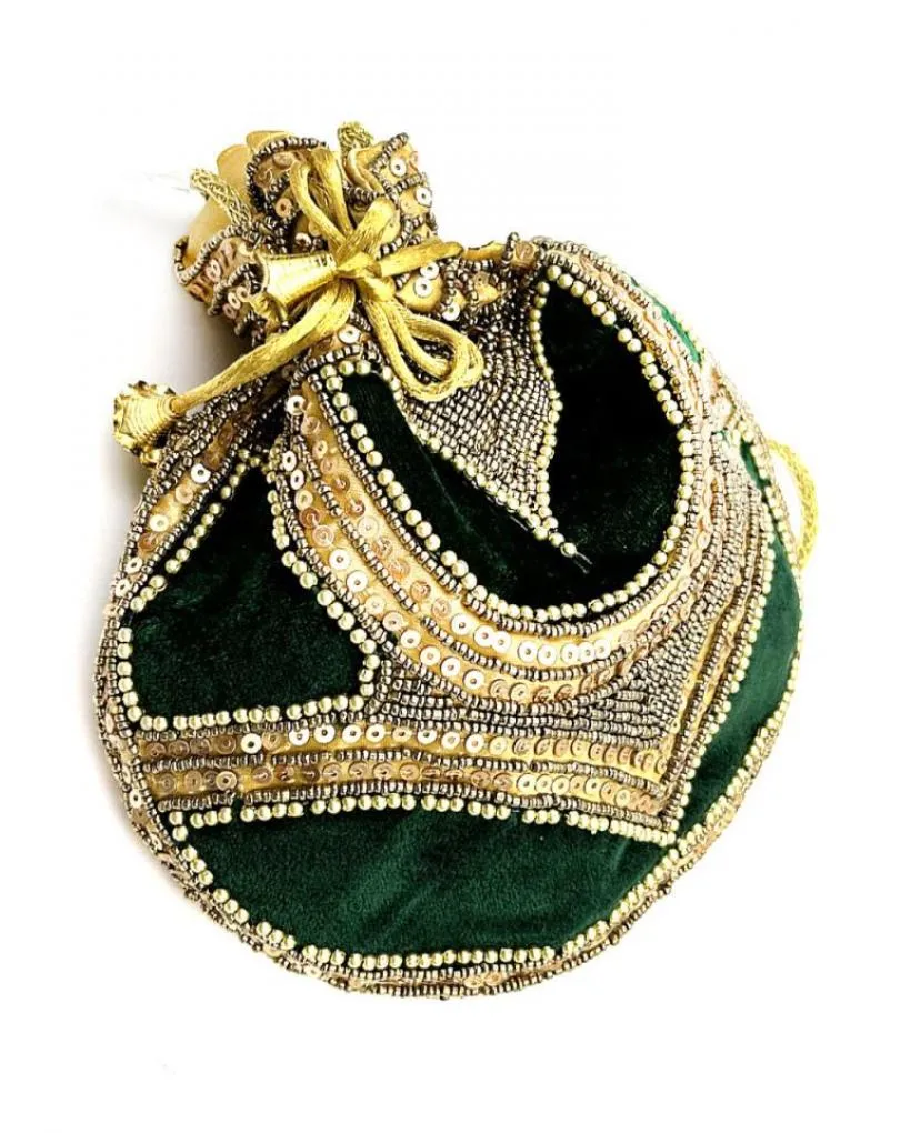 BOLSOS FIESTA ORIGINALES VERDES Y DORADOS ESTILO BOMBONERA