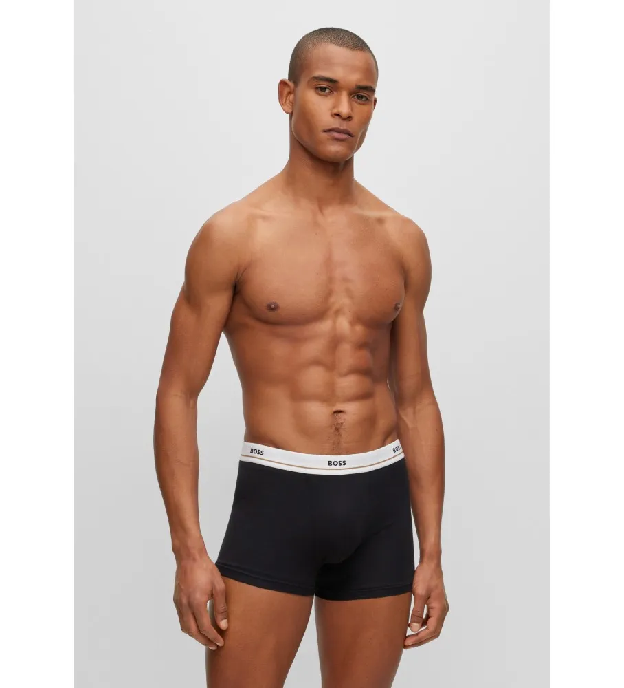 BOSS PACK DE 5 BOXERS NEGRO, AZUL, MARINO, BEIGE, ROJO