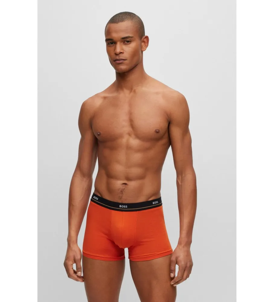BOSS PACK DE 5 BOXERS NEGRO, AZUL, MARINO, BEIGE, ROJO