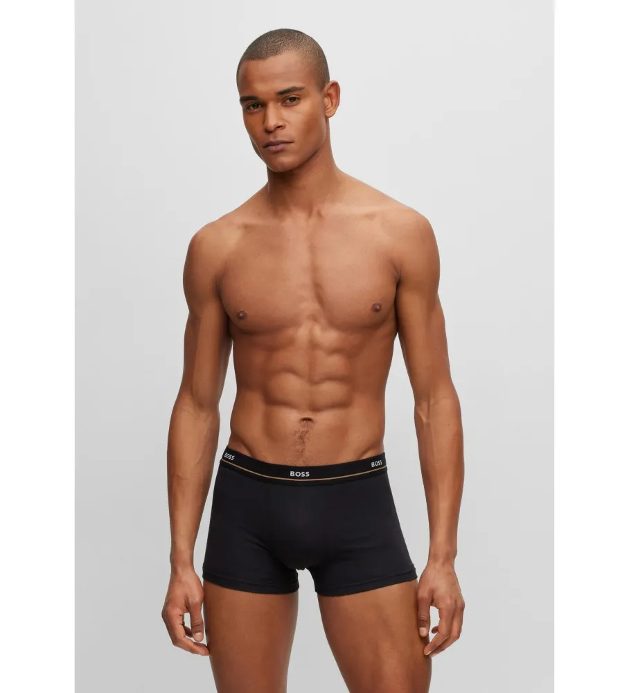 BOSS PACK DE 5 BOXERS NEGRO, AZUL, MARINO, BEIGE, ROJO