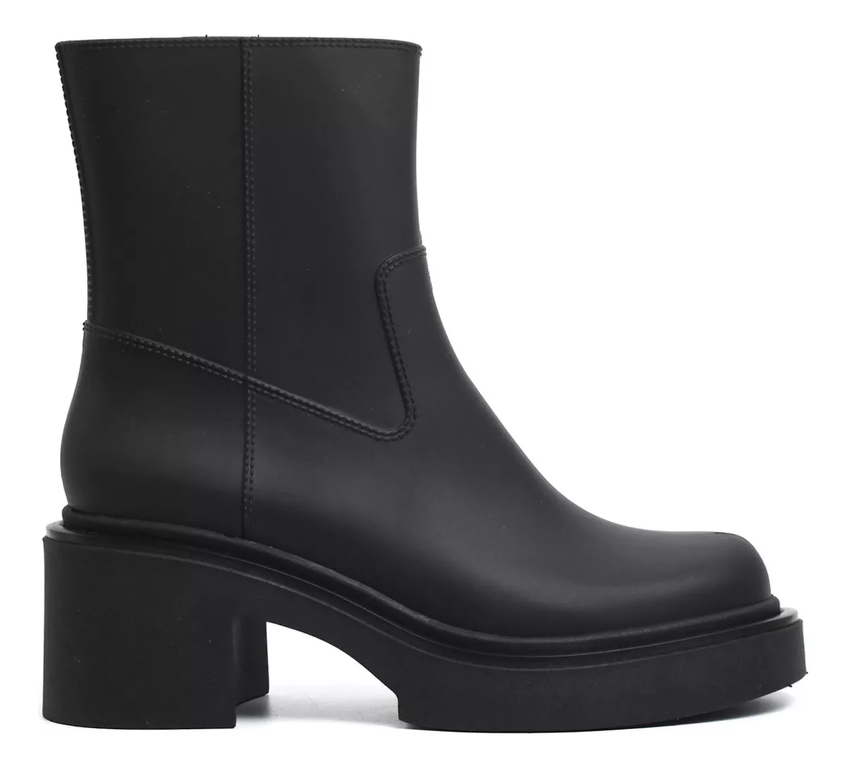 Bota Lluvia Mujer Plataforma Cierre Impermeable Serafinne 09
