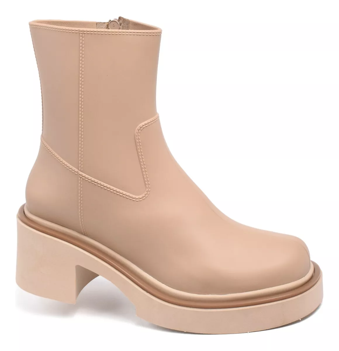 Bota Lluvia Mujer Plataforma Cierre Impermeable Serafinne 09