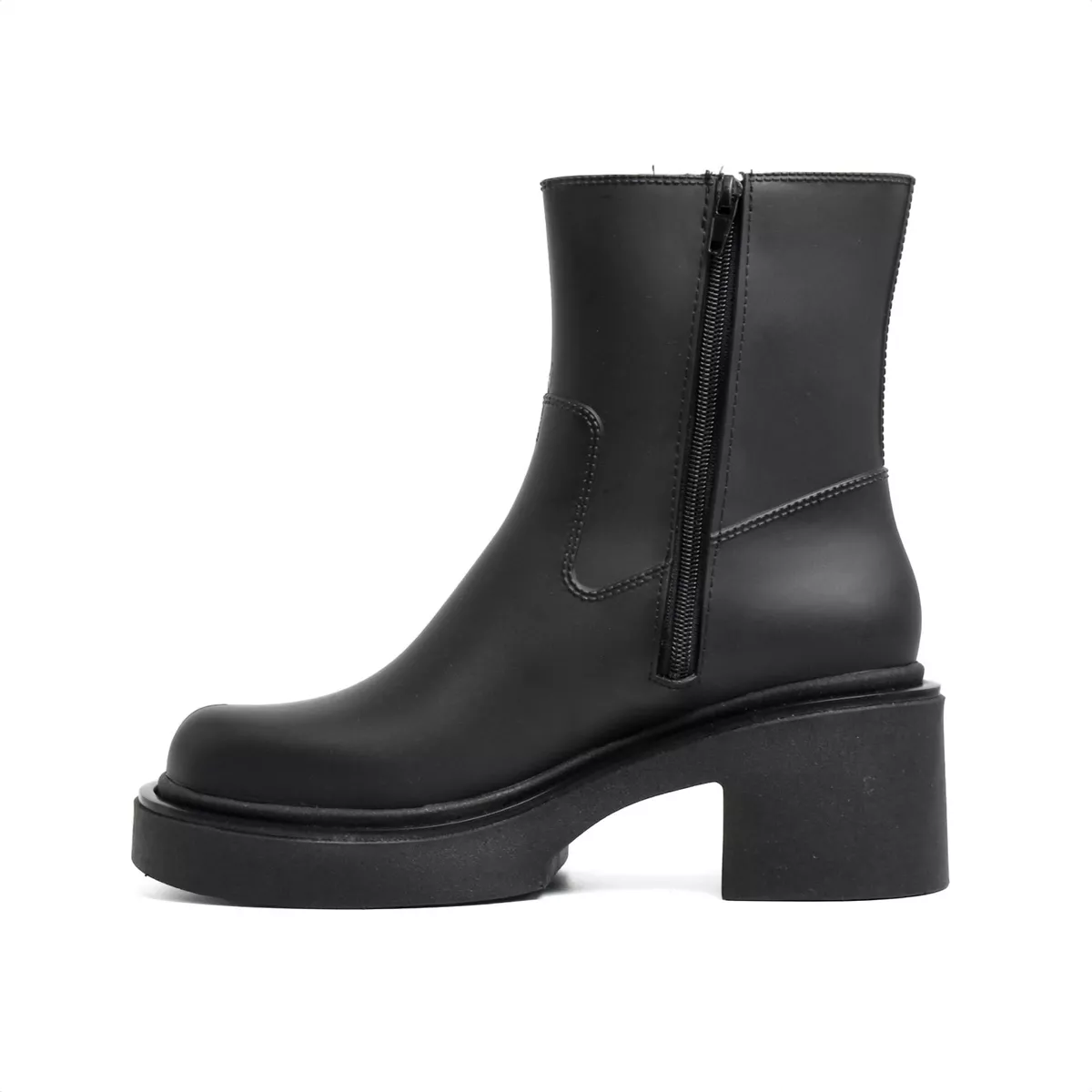 Bota Lluvia Mujer Plataforma Cierre Impermeable Serafinne 09