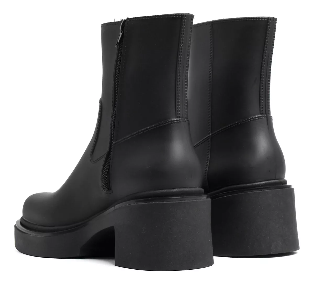 Bota Lluvia Mujer Plataforma Cierre Impermeable Serafinne 09