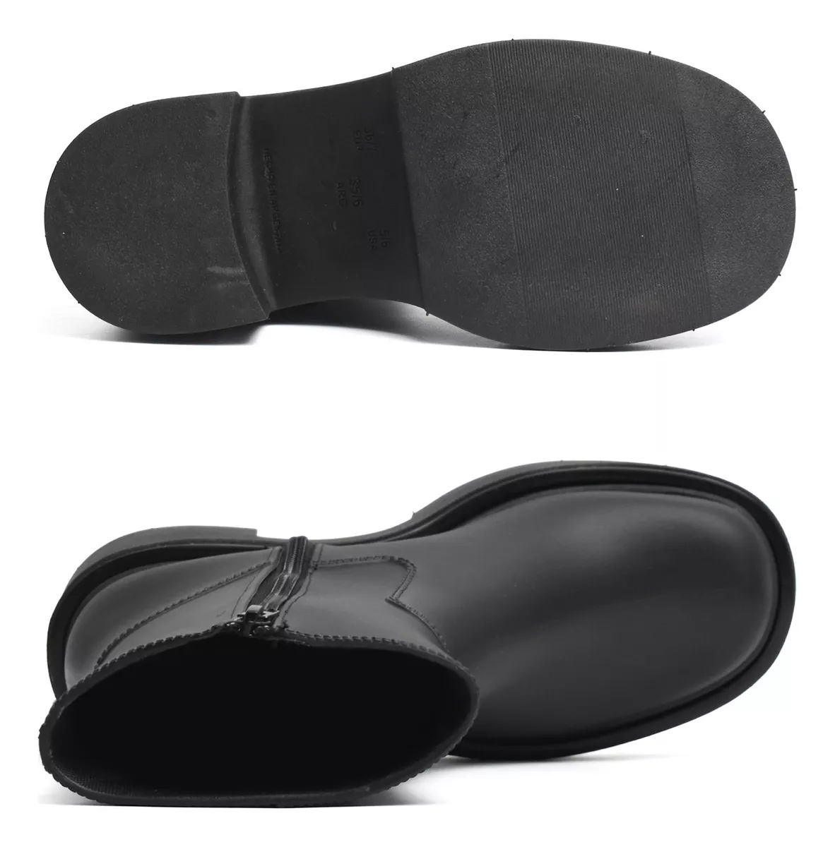 Bota Lluvia Mujer Plataforma Cierre Impermeable Serafinne 09
