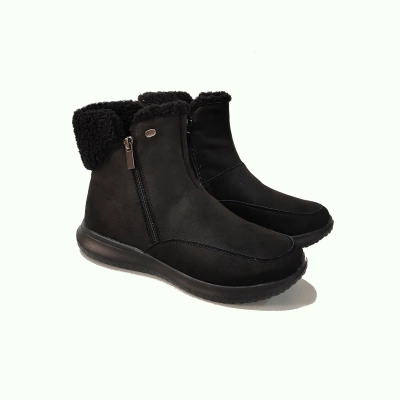 Bota mujer borreguito relax negro