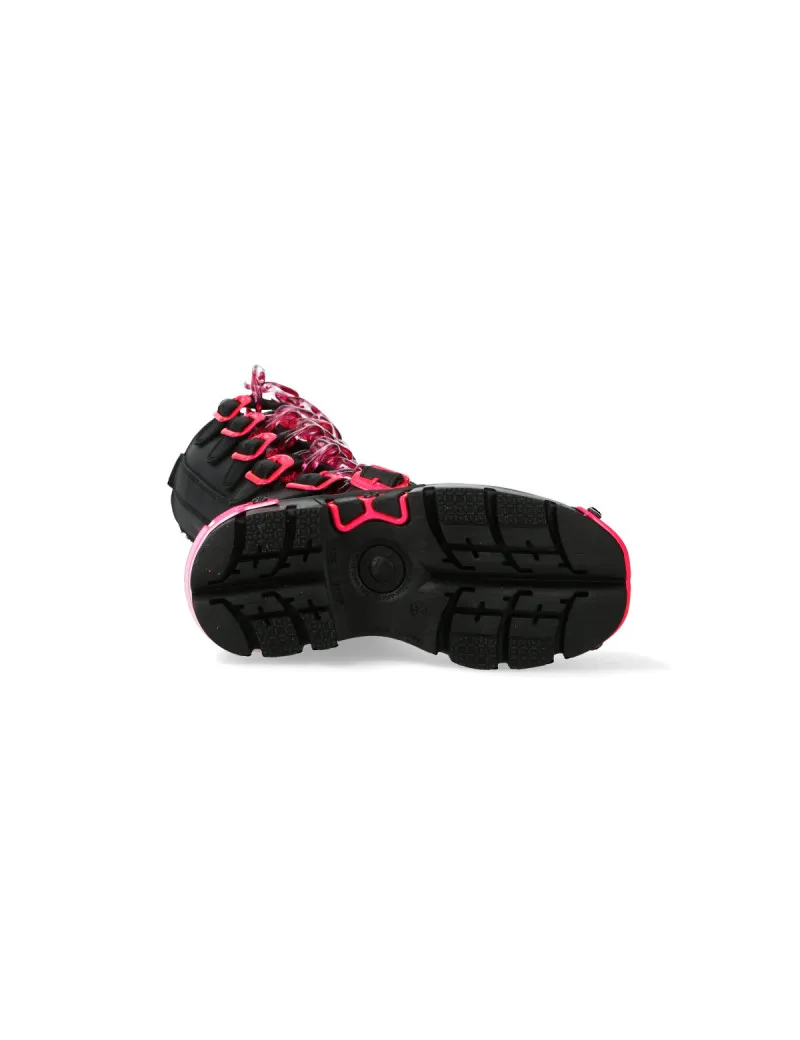Botas altas plataforma newrock vegan fucsia