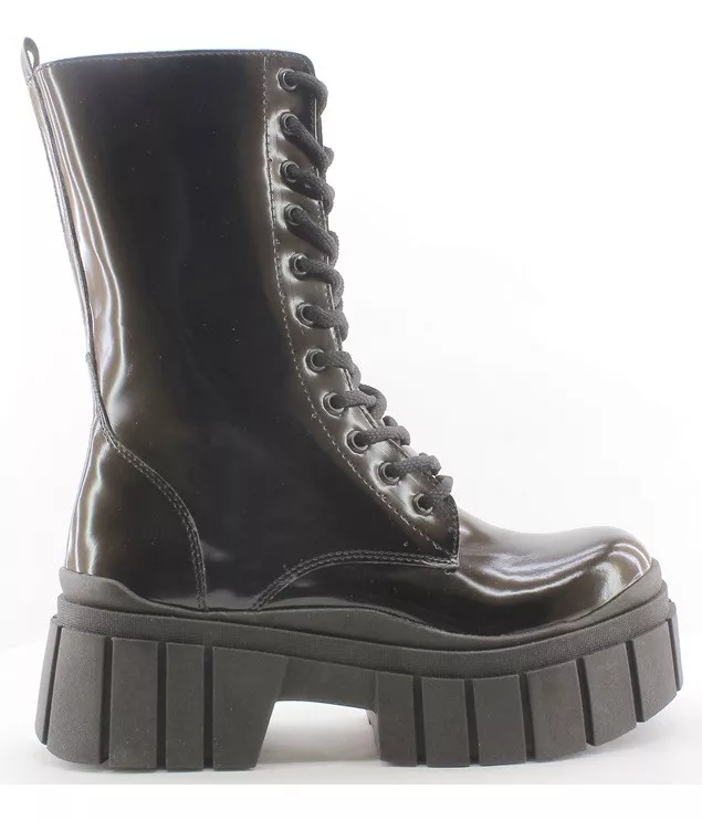 Botas Borcegos Acordonados Plataforma Altos Dama 905 Carg
