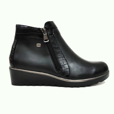 Botin mujer cuña relax negro