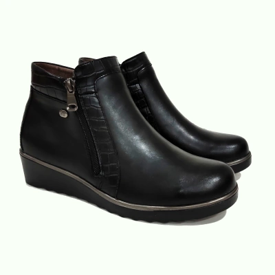 Botin mujer cuña relax negro
