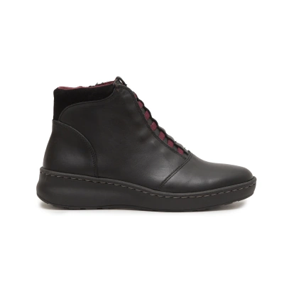 Botin mujer plano elasticos negro