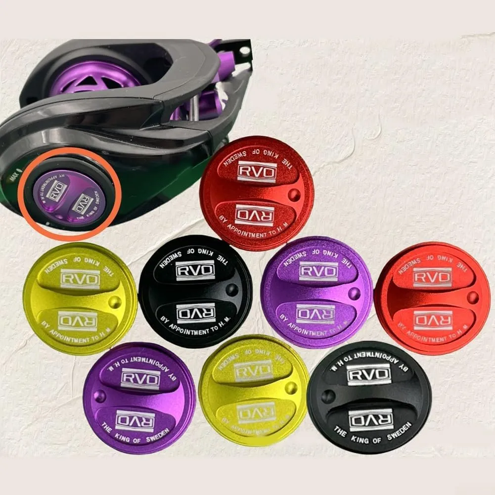 Botones de carrete de pesca compatibles con B5B5 B4P4 con construcción de aleación de aluminio (rojo)