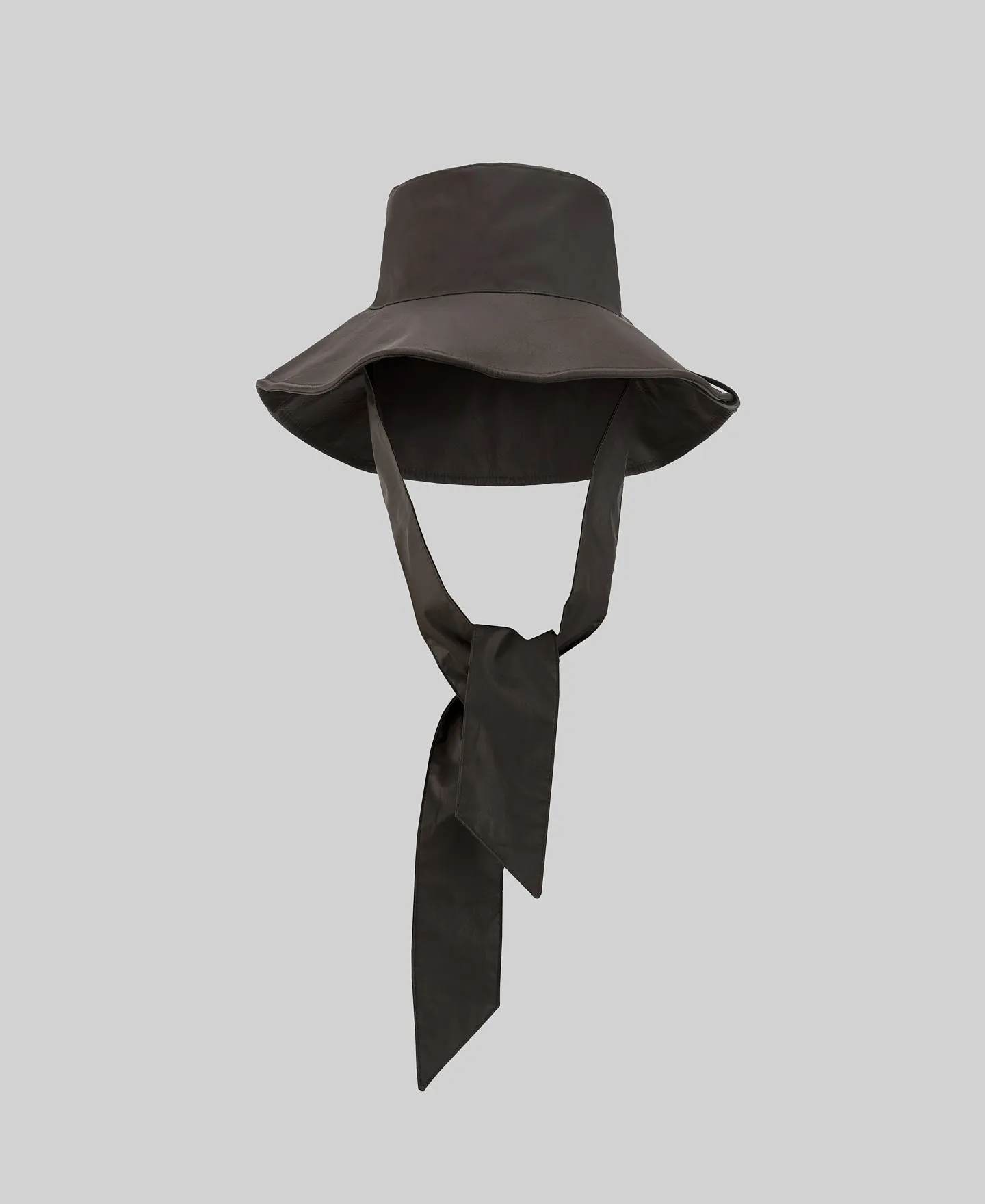 Brown cotton fabric hat woman
