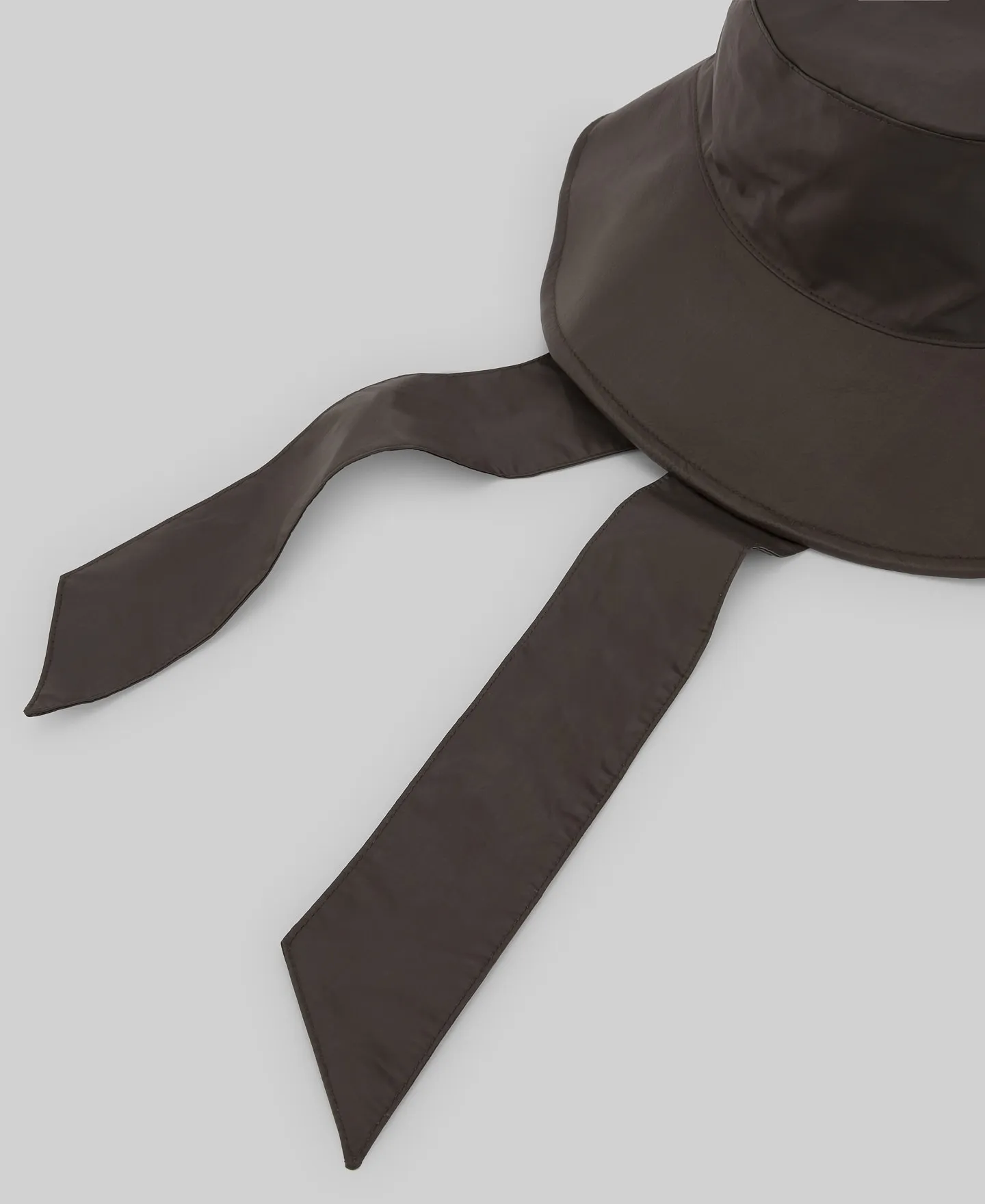Brown cotton fabric hat woman