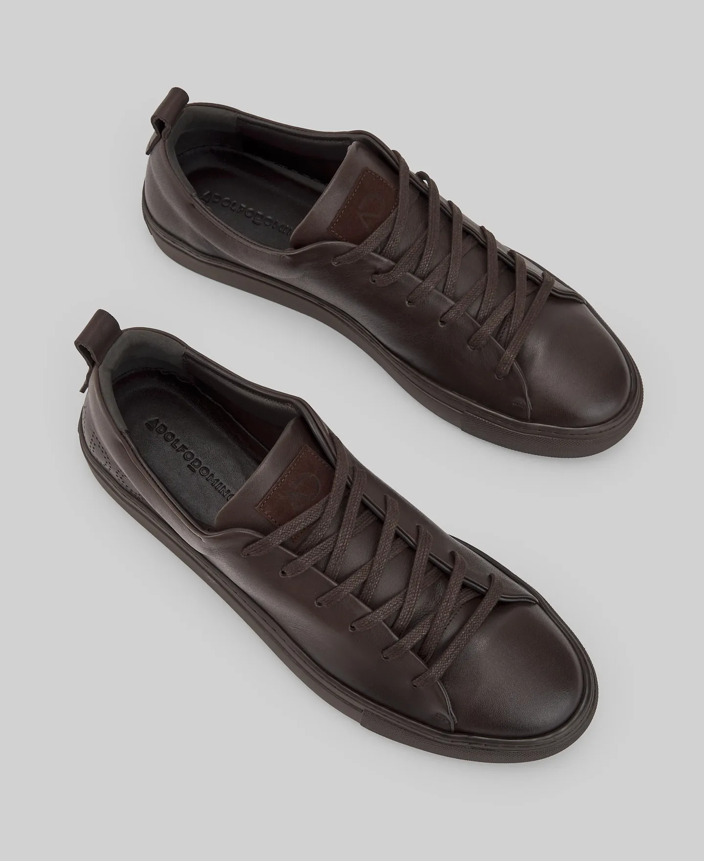 Brown responsible leather trainer man