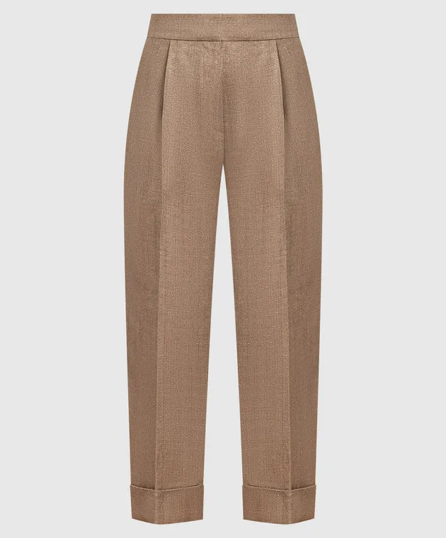 Brunello Cucinelli Brown pants with lurex