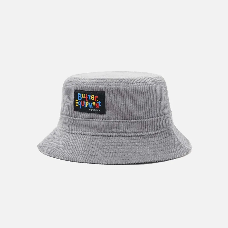 BUTTER GOODS BGFW21HWCBHGRY HIGH WALE CORDUROY BUCKET HAT