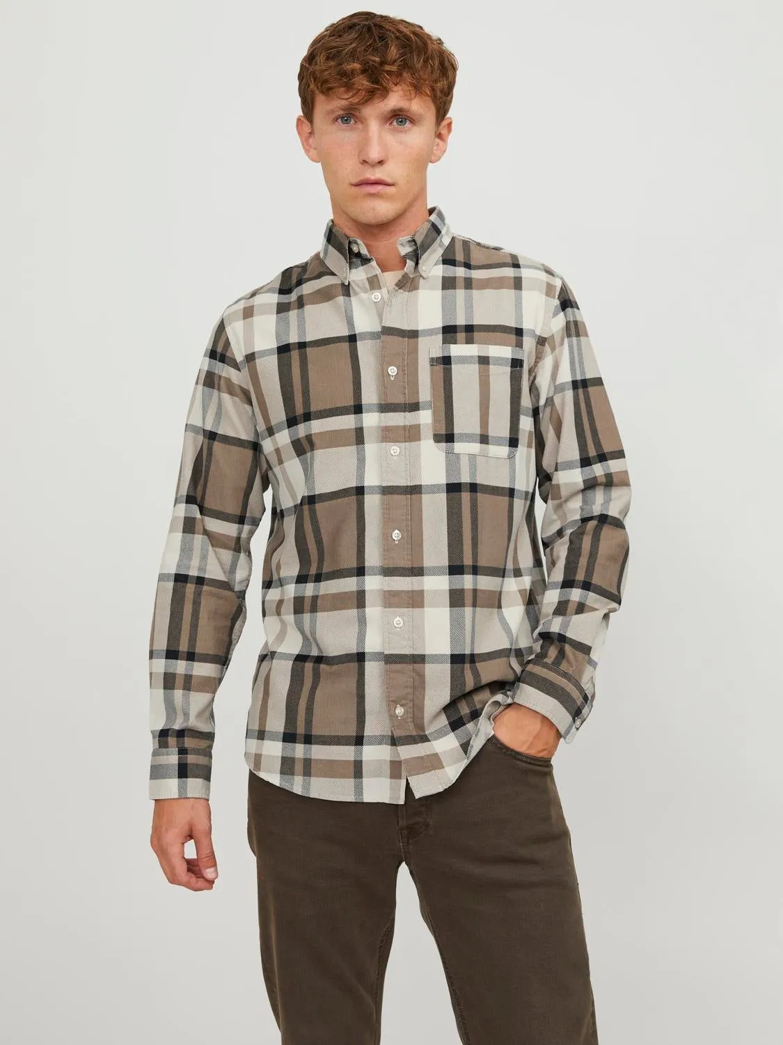 Camisa Corte comfort | Marrón claro | Jack & Jones®