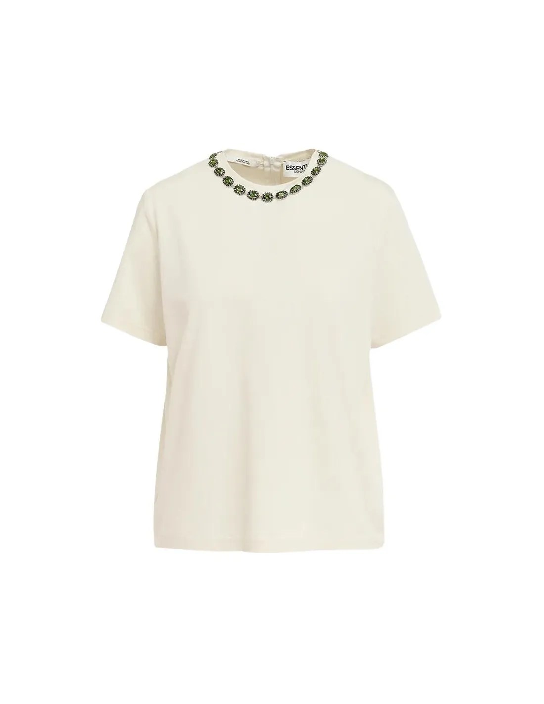 Camiseta blanca con pedreria Galenic